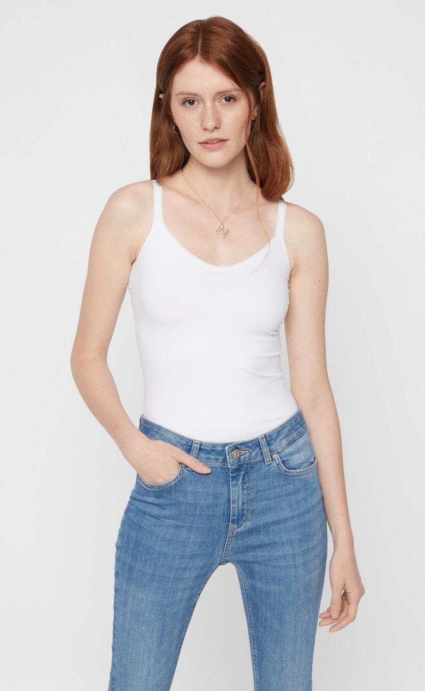 Pieces Top - Plain - White