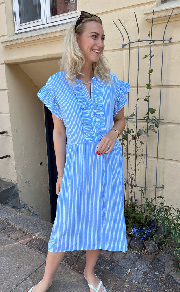 INA Copenhagen Kjole - Amelia - Blue Striped