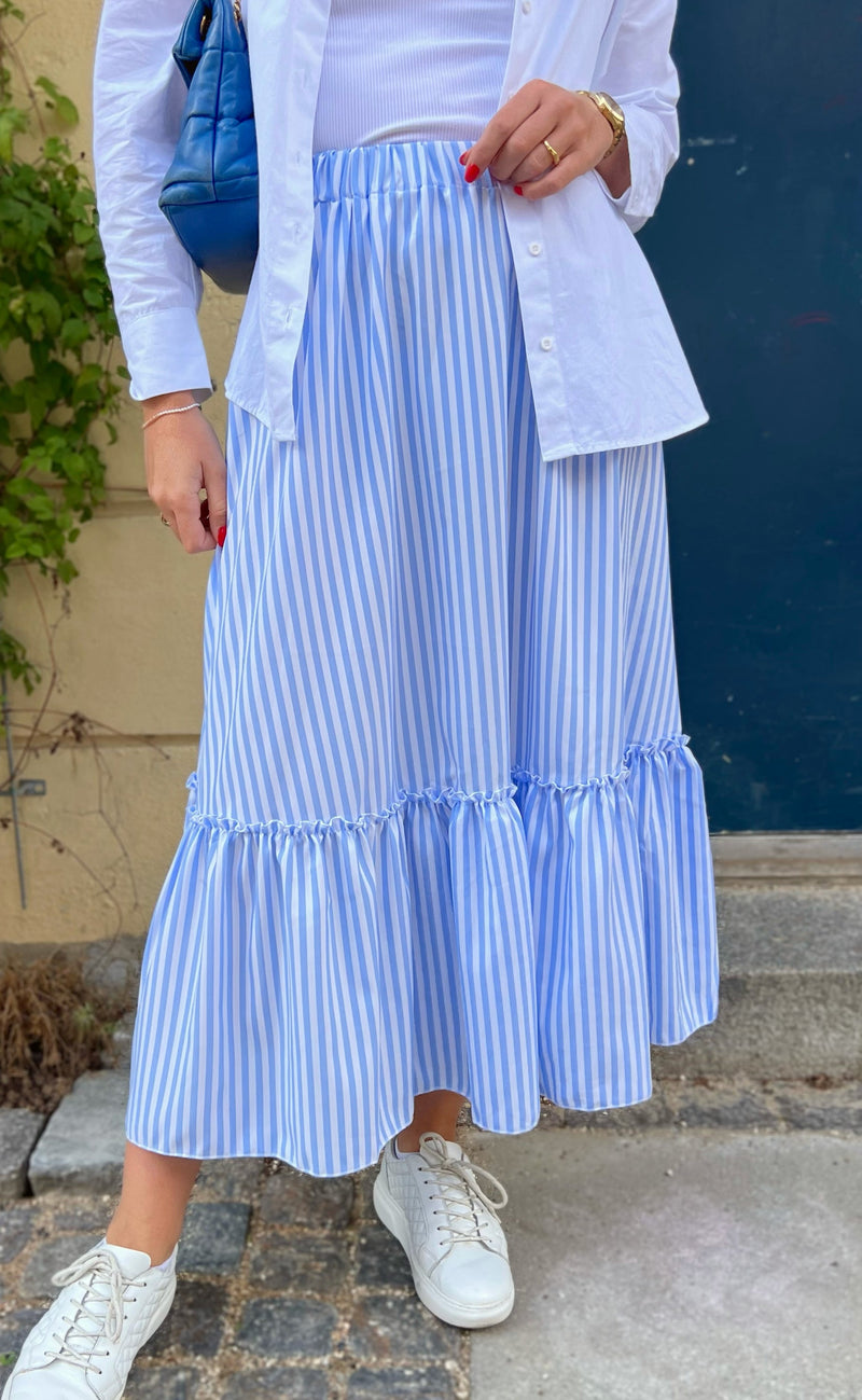 INA Copenhagen Skjørt - Hanna - Blue/White Stripe