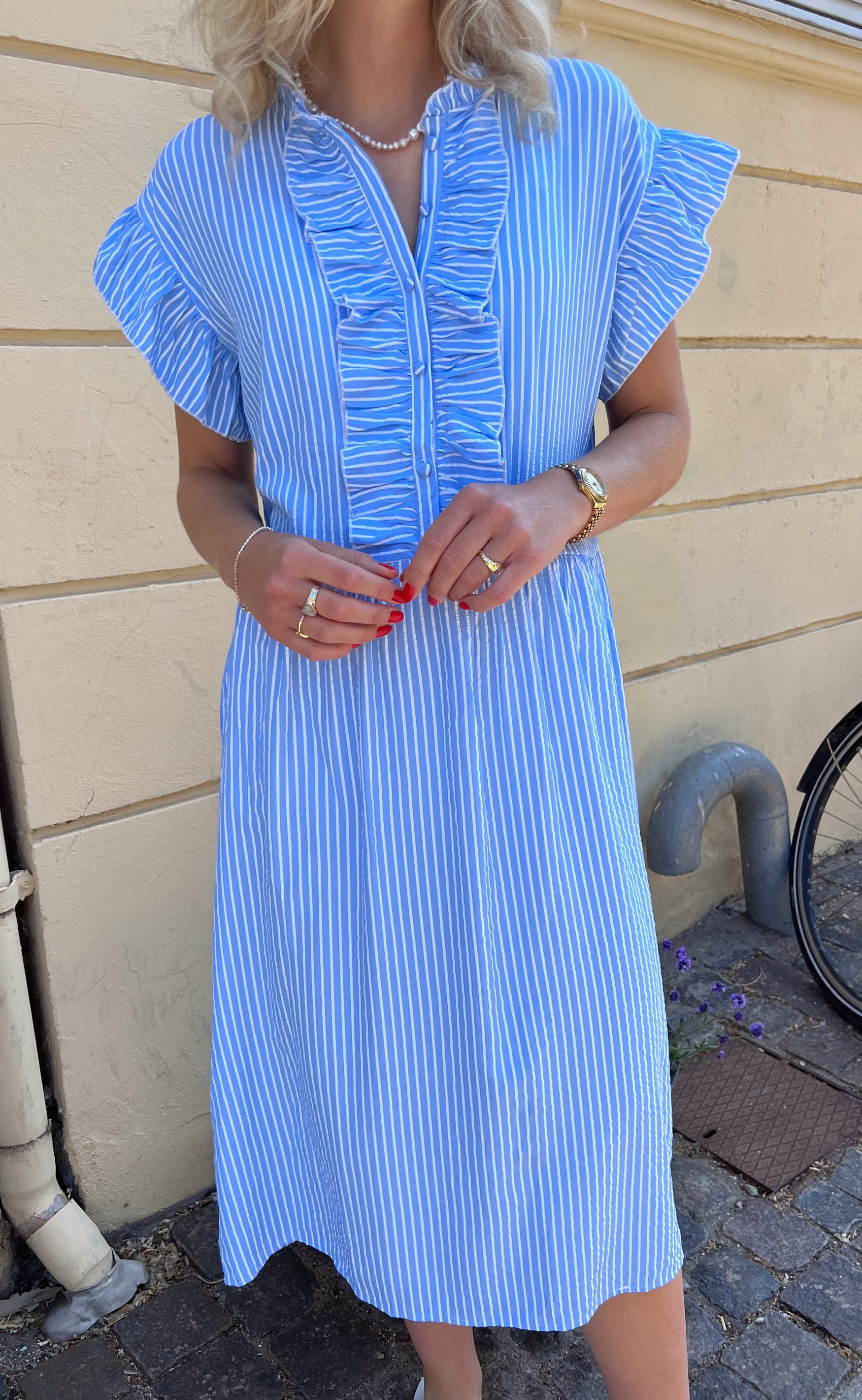 INA Copenhagen Kjole - Amelia - Blue Striped