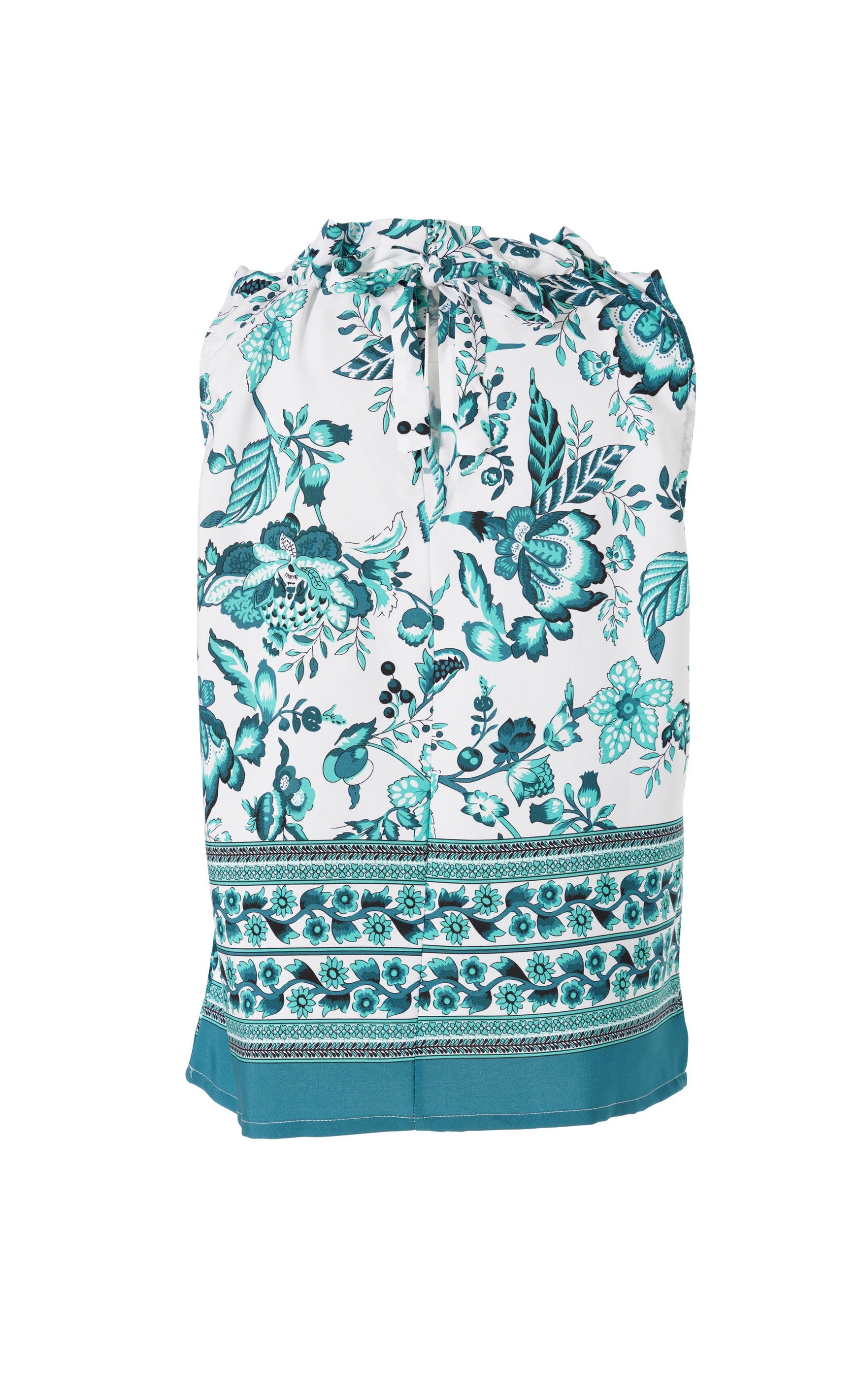 INA Copenhagen Topp - Ellen - White/Green Flower (vendbar)
