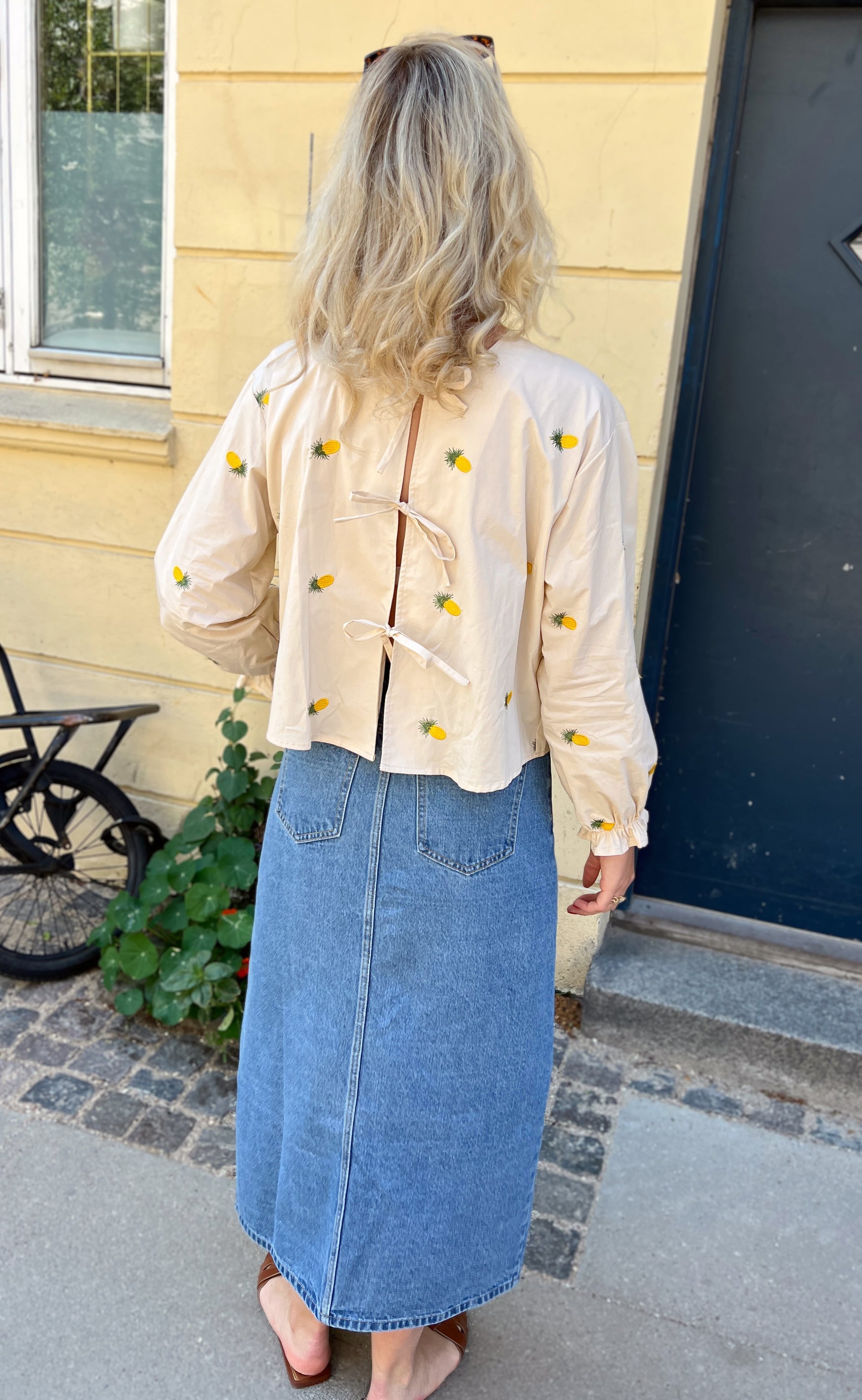 INA Copenhagen Bluse - Leonora - Off White W. Pineapple