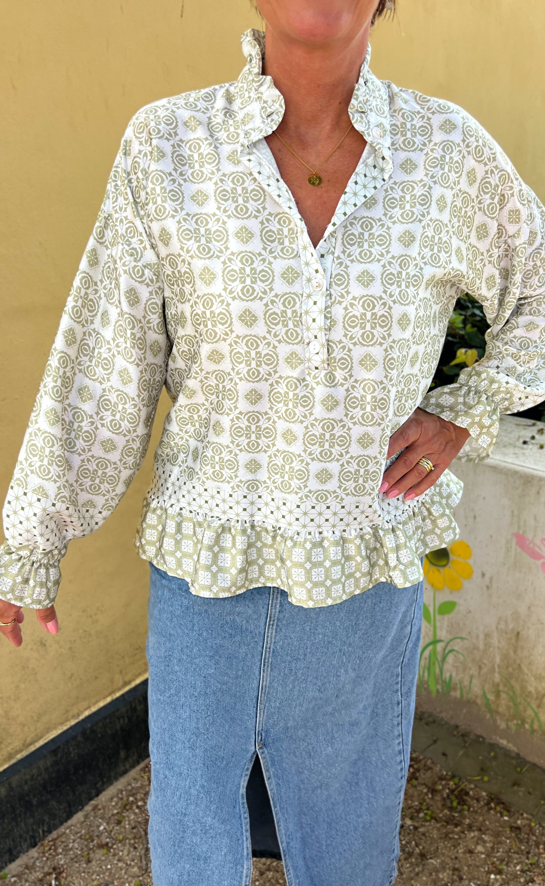 Marta Du Chateau Bluse - 5846 - Kaki