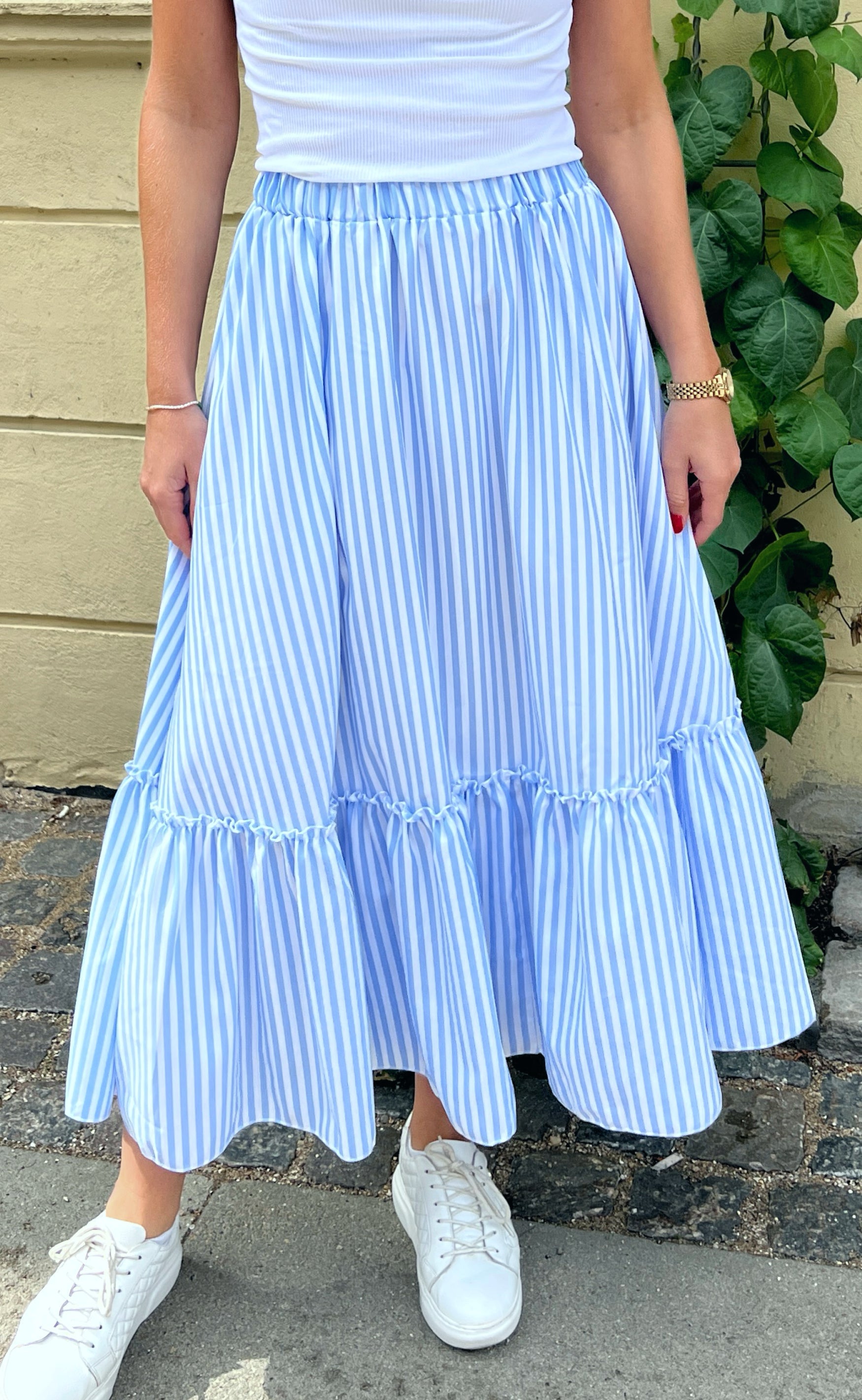 INA Copenhagen Skjørt - Hanna - Blue/White Stripe