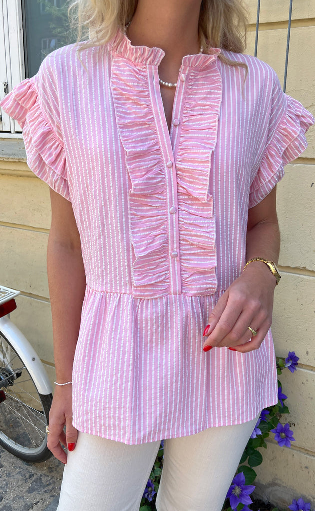 INA Copenhagen Topp - Freya - Pink Striped