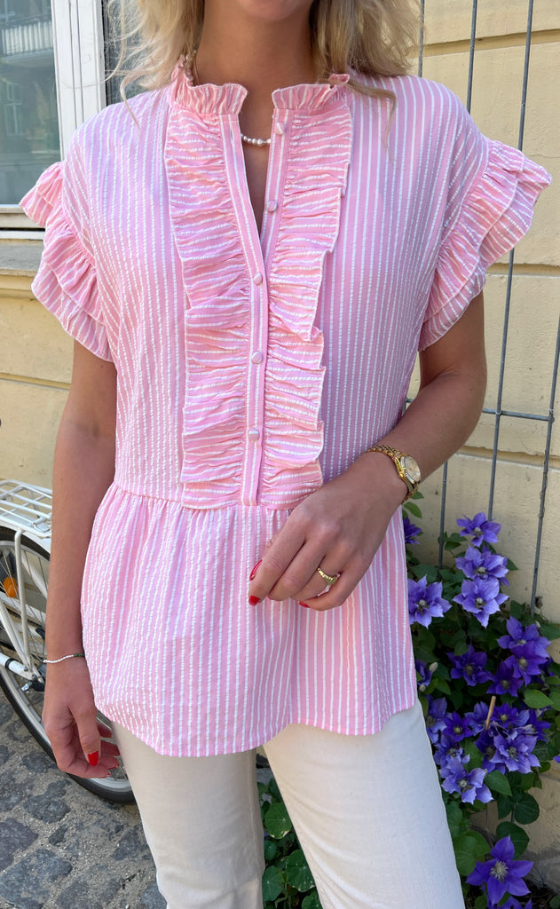 INA Copenhagen Topp - Freya - Pink Striped