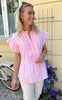 Say INA Copenhagen Topp - Freya - Pink Striped