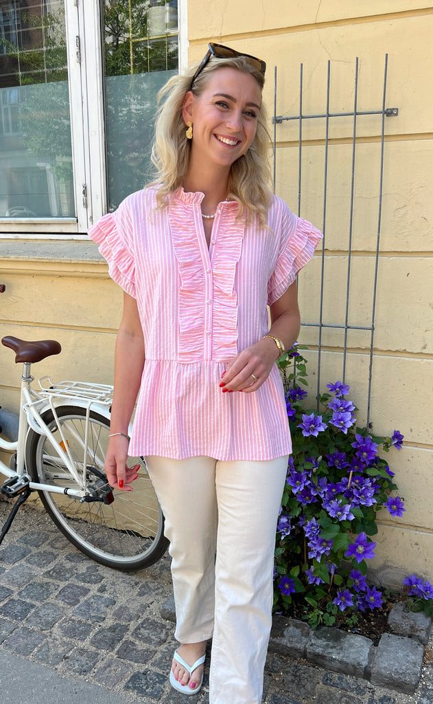 INA Copenhagen Topp - Freya - Pink Striped