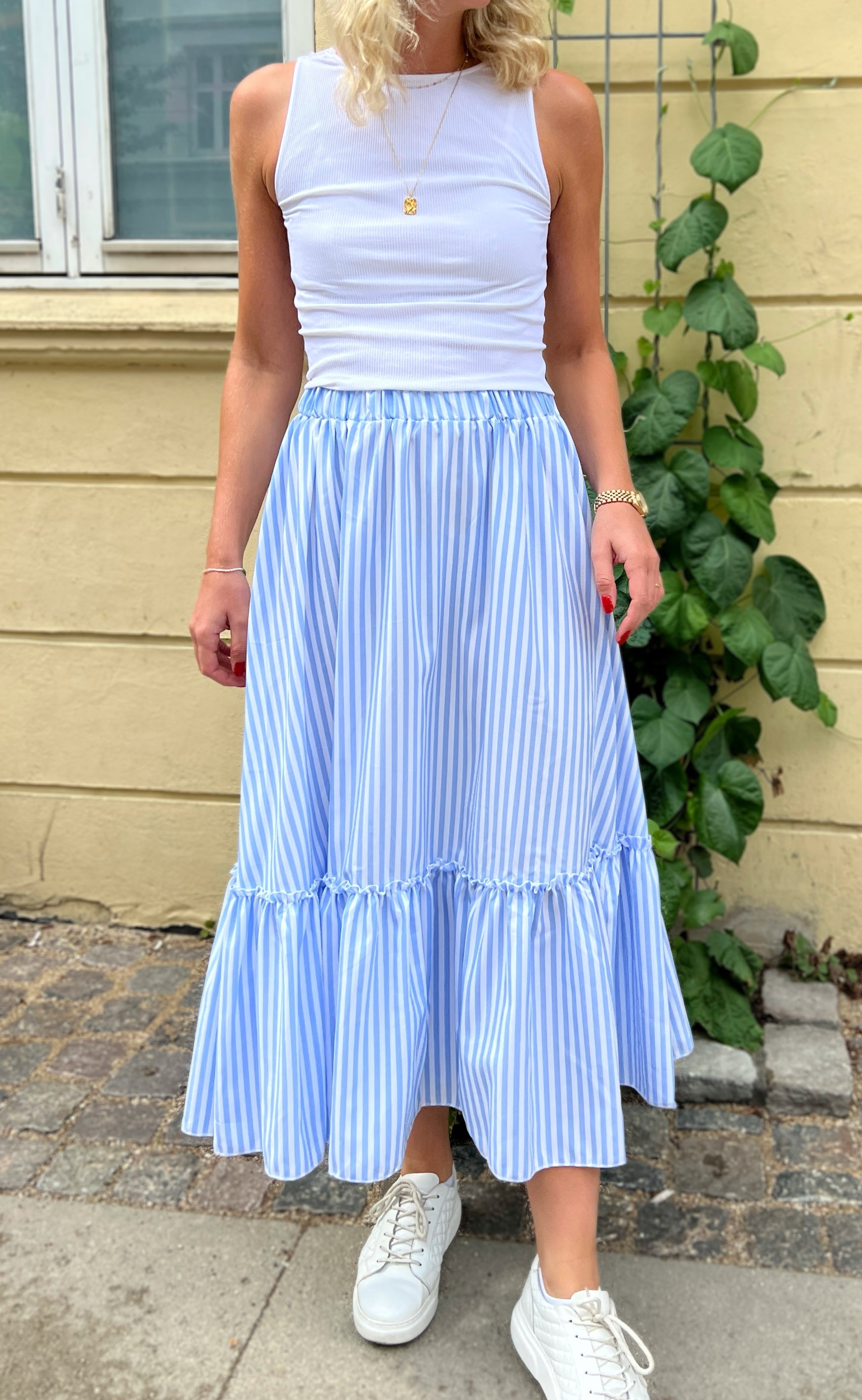 INA Copenhagen Skjørt - Hanna - Blue/White Stripe