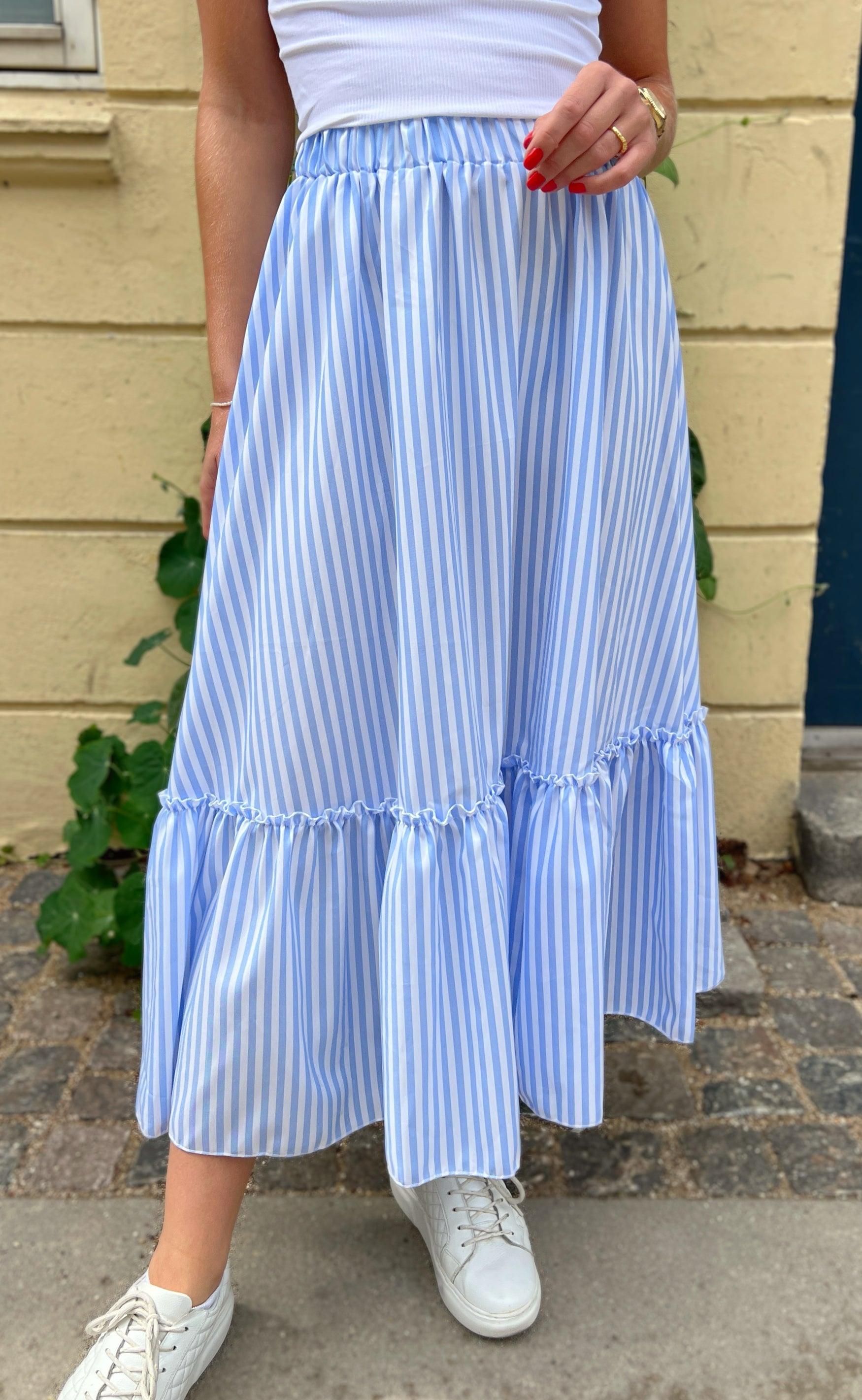 INA Copenhagen Skjørt - Hanna - Blue/White Stripe