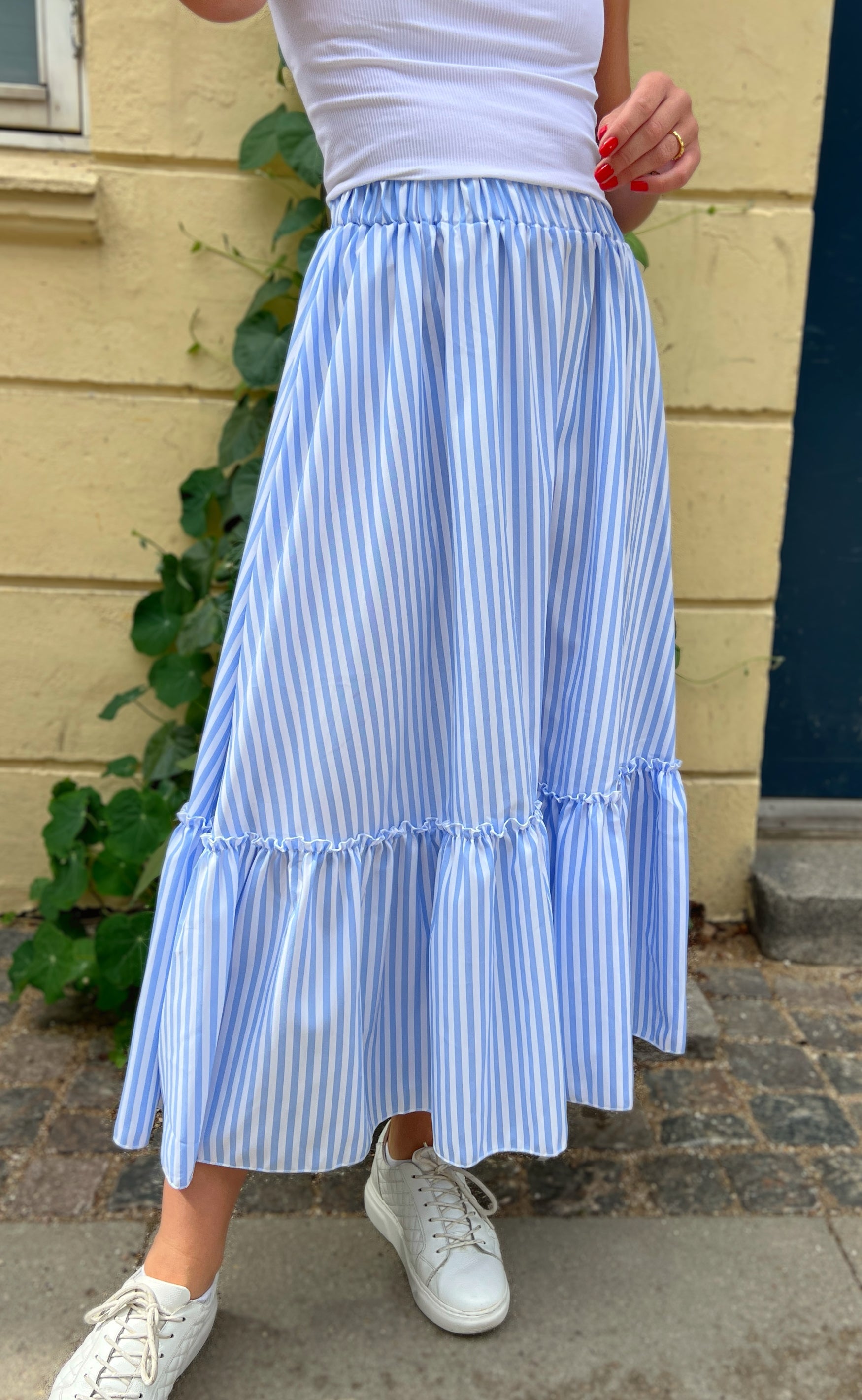 INA Copenhagen Skjørt - Hanna - Blue/White Stripe