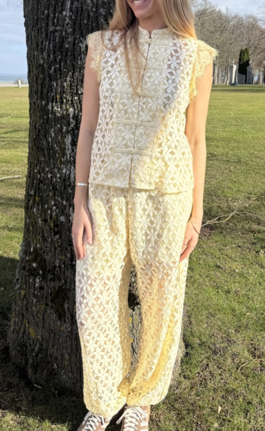 Continue Bukser - Molly Lace - Light Yellow