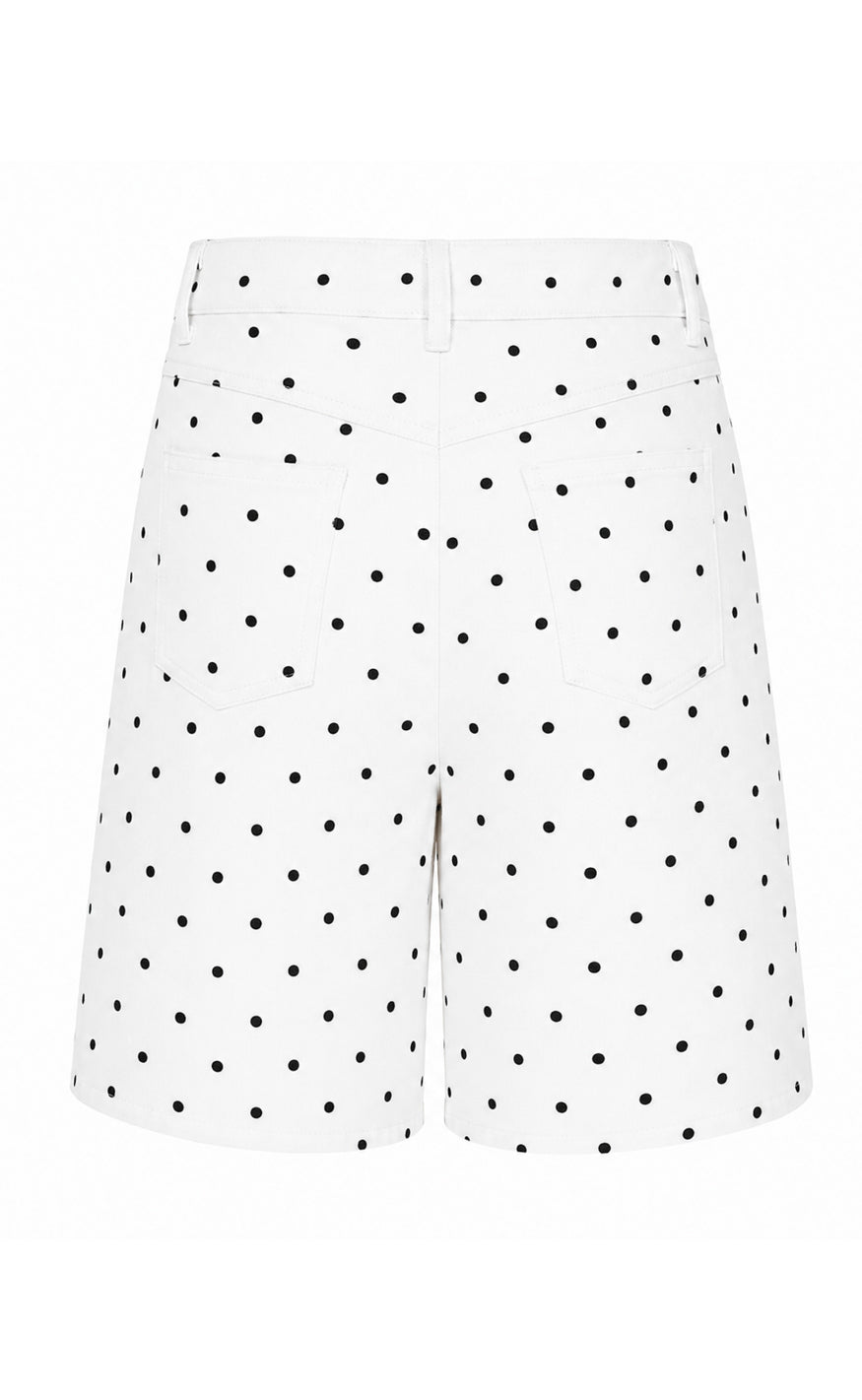 Say INA Copenhagen - Sanna Shorts - White W. Black Dots