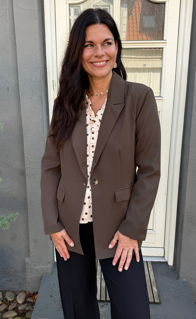 Say INA Copenhagen Bluse - Catja - Beige Dots