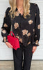 Say INA Copenhagen Bluse - Catja - Black W. Roses