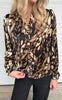 Say INA Copenhagen Bluse - Catja - Black/Brown Print