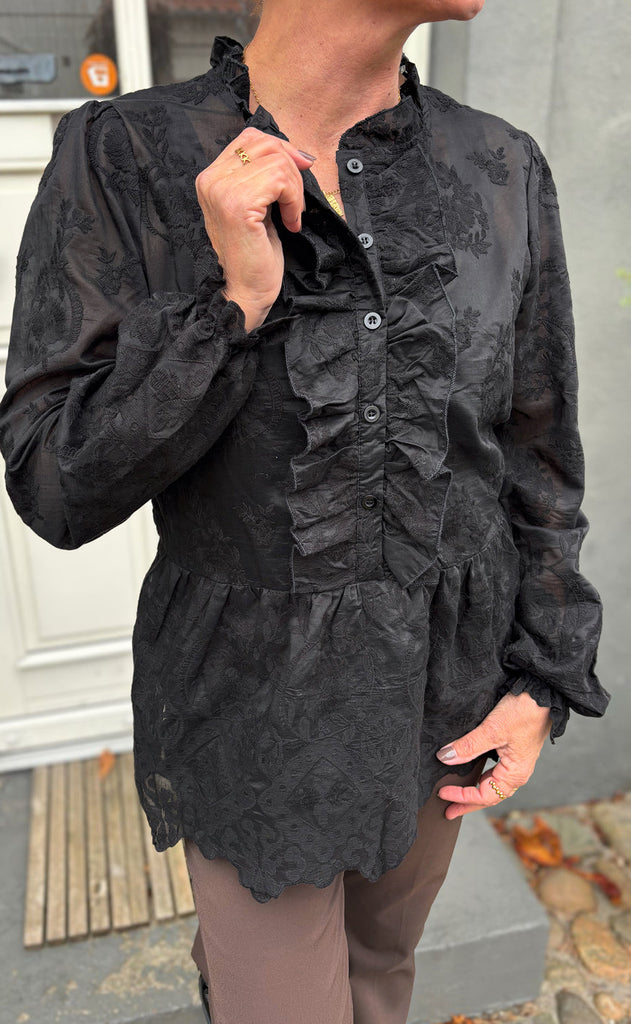 Say INA Copenhagen Bluse - Freya LS - Black