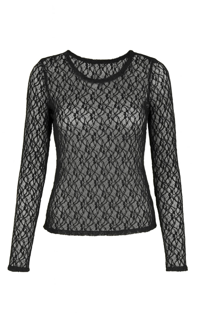 Say INA Copenhagen Bluse - Lily Lace - Black