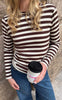 Say INA Copenhagen Bluse - Pamela LS - Brown Striped