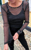 Say INA Copenhagen Bluse - Sophia Mesh - Black Glitter