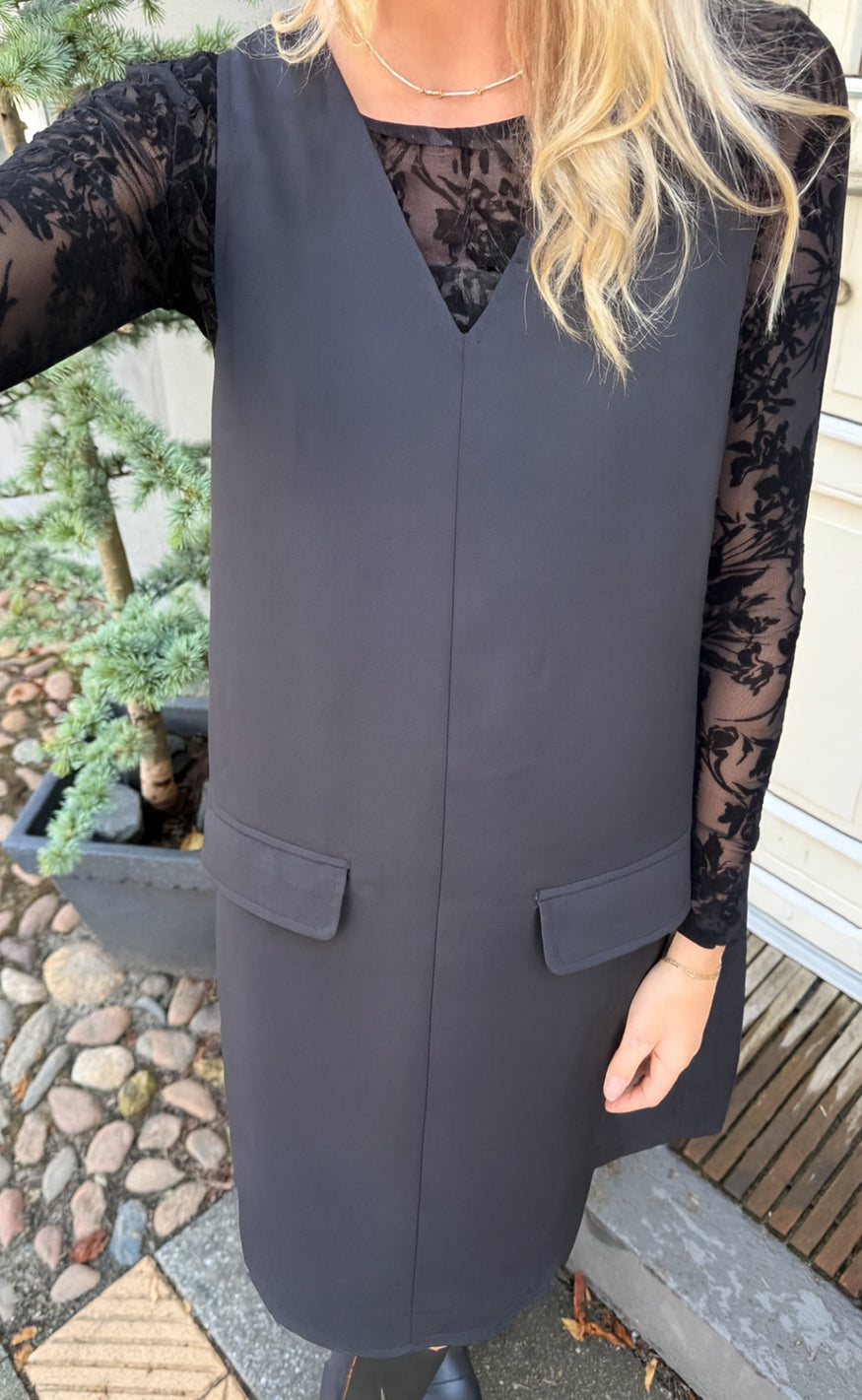 Say INA Copenhagen Bluse - Sophia Mesh - Black Flower