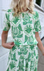 Say INA Copenhagen Bluse - Vicky - White/Green Paisley