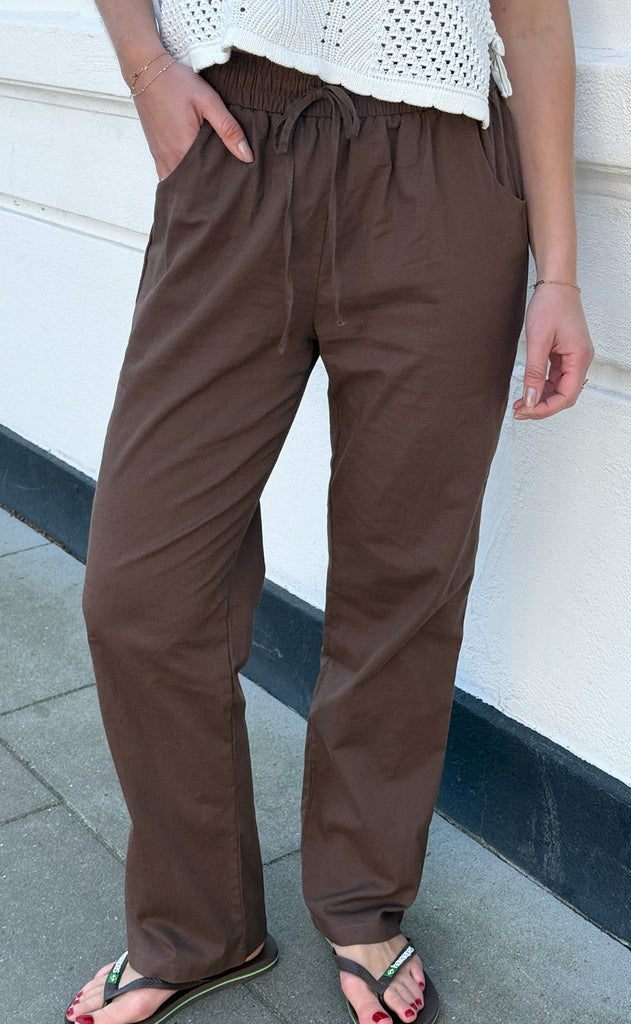 Say INA Copenhagen Bukser - Amalie - Chocolate Brown