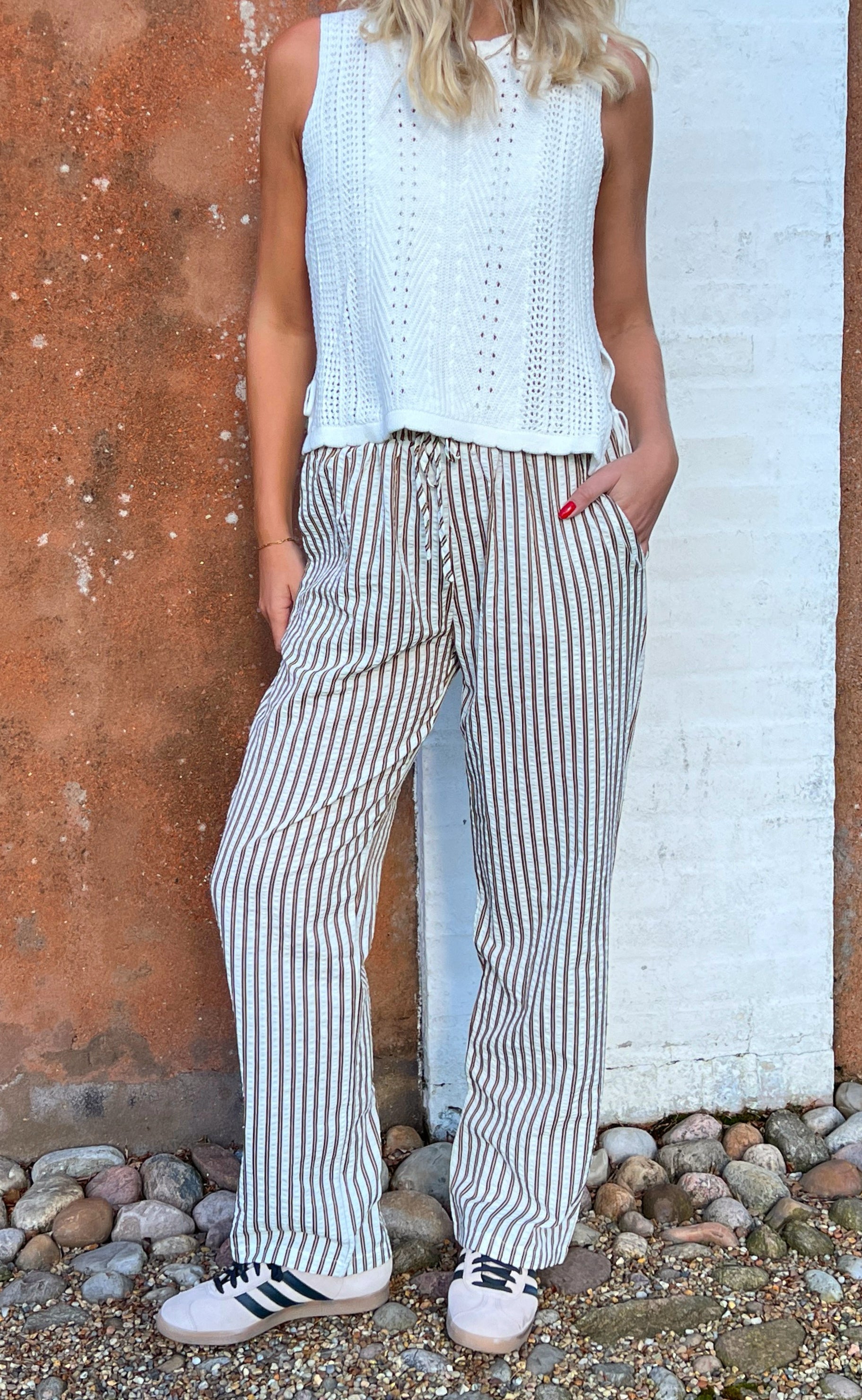 Say INA Copenhagen Bukser - Liv - White / Brown Striped