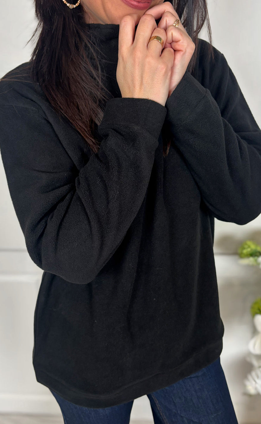 Say INA Copenhagen Fleece Genser - Fie - Black