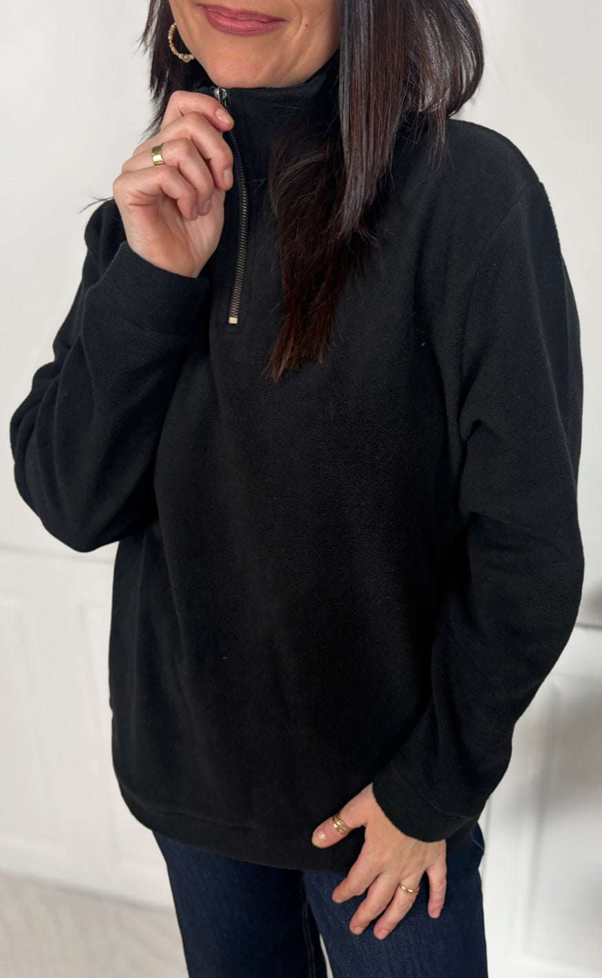 Say INA Copenhagen Fleece Genser - Fie - Black