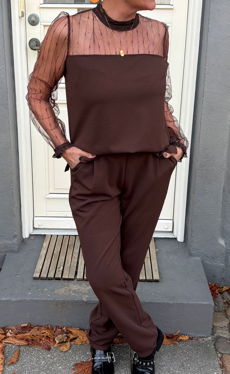 Say INA Copenhagen Jumpsuit / Buksedragt - Trisha - Dark Brown