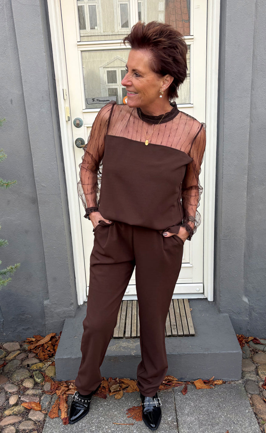 Say INA Copenhagen Jumpsuit / Buksedragt - Trisha - Dark Brown