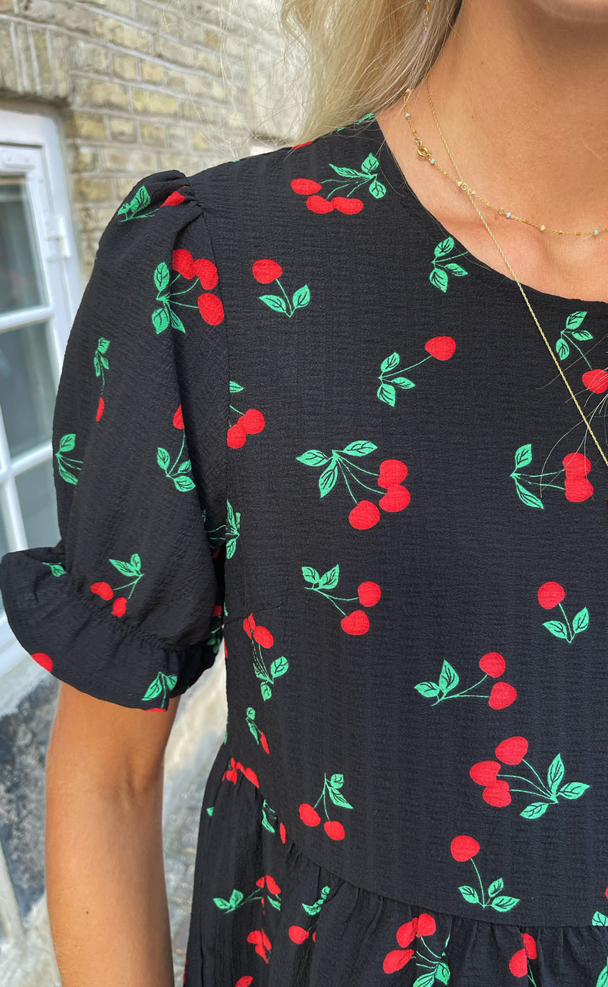 Say INA Copenhagen Kjole - Alma - Black W. Cherries
