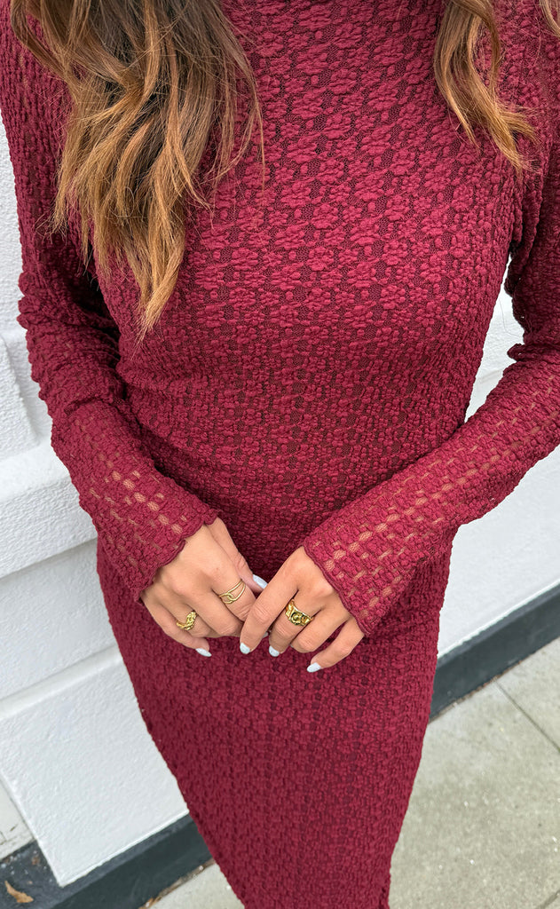 Say INA Copenhagen Kjole - Angelina - Bordeaux Lace