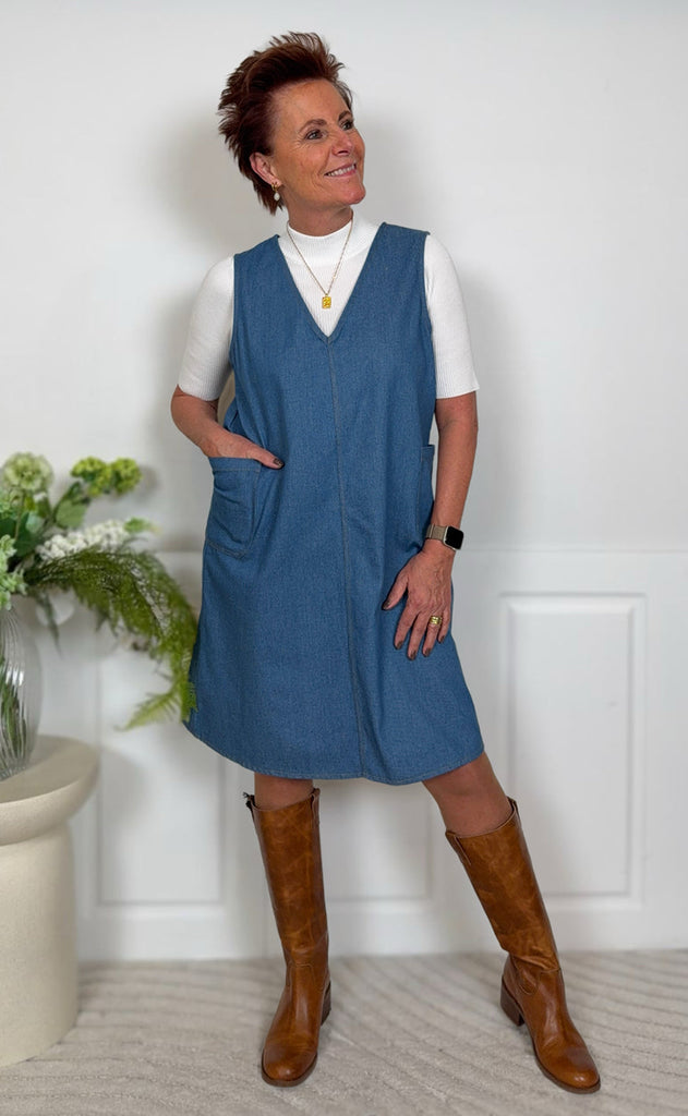 Say INA Copenhagen Kjole - Ania Spencer - Light Blue Denim