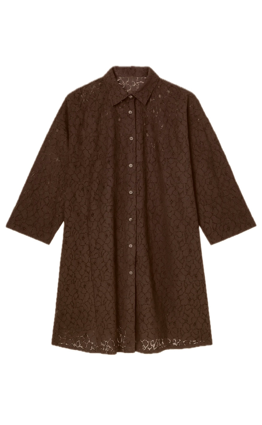 Say INA Copenhagen Kjole - Belle Lace - Dark Brown