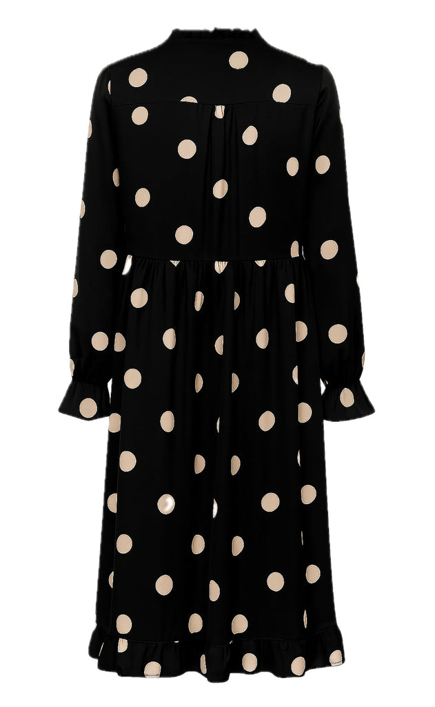 Say INA Copenhagen Kjole - Catja - Black W. Big Dots
