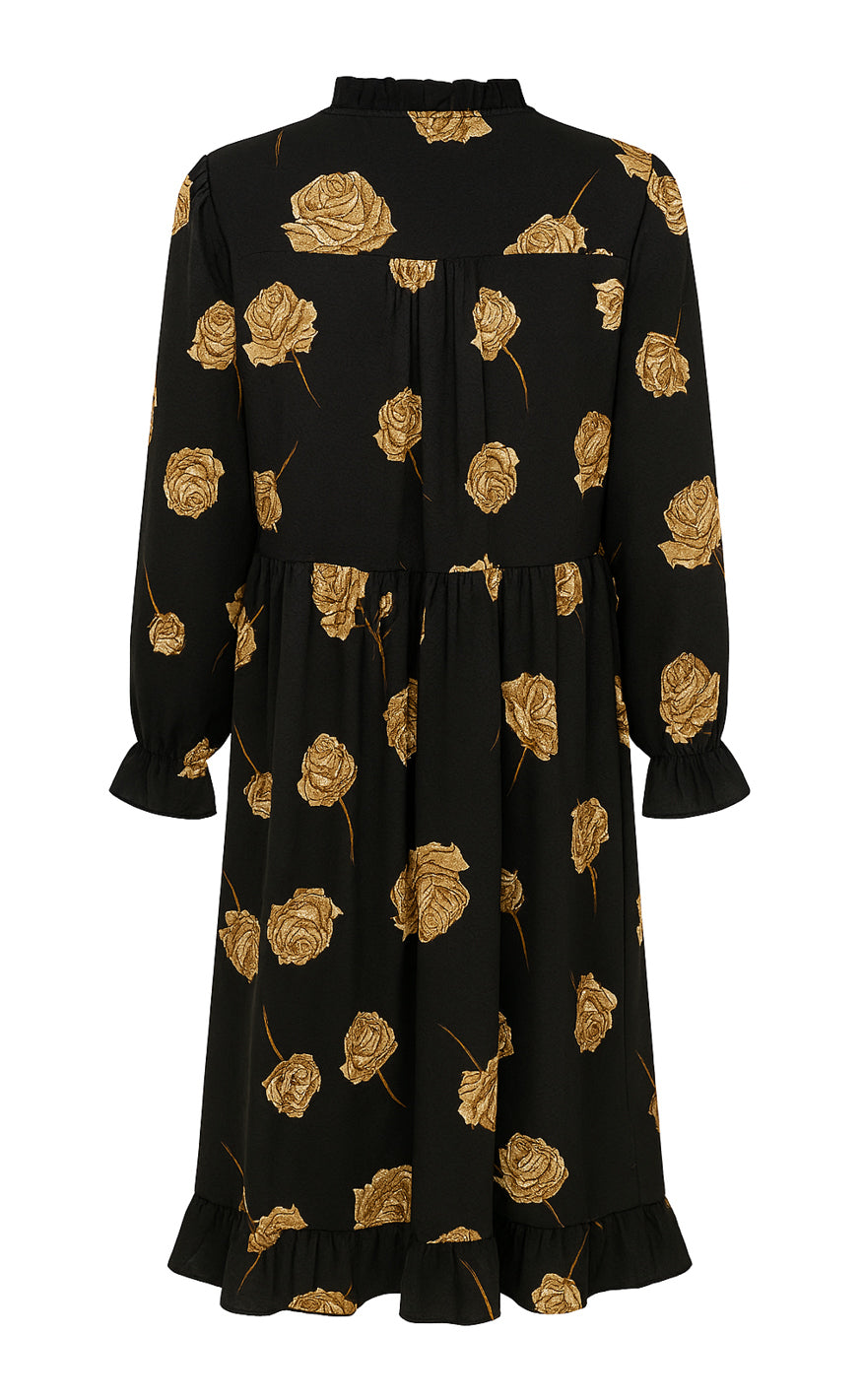 Say INA Copenhagen Kjole Catja Black W Roses Rask levering Say INA Copenhagen Kjole Catja Black W Roses Rask levering