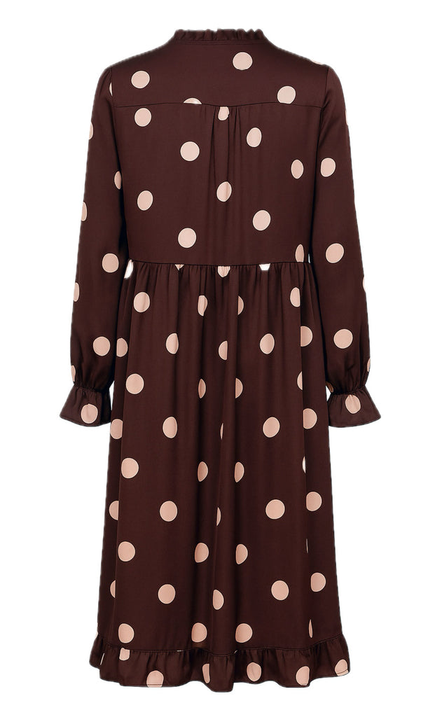 Say INA Copenhagen Kjole - Catja - Bordeaux W. Big Dots