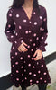 Say INA Copenhagen Kjole - Catja - Bordeaux W. Big Dots