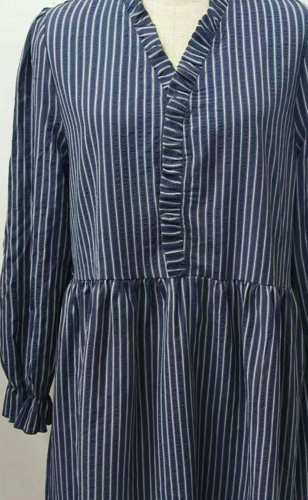 Say INA Copenhagen Kjole - Catja - Dark Blue Striped