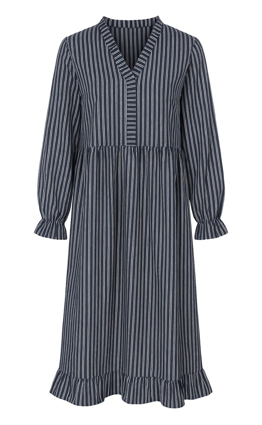 Say INA Copenhagen Kjole - Catja - Dark Blue Striped