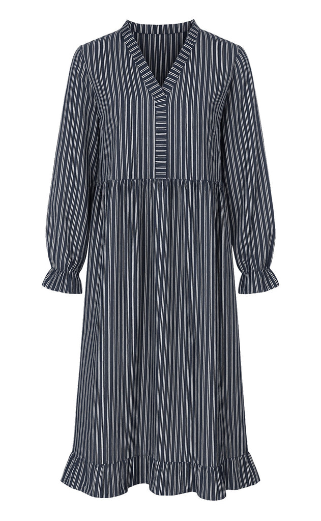 Say INA Copenhagen Kjole - Catja - Dark Blue Striped