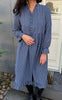 Say INA Copenhagen Kjole - Catja - Dark Blue Striped