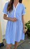 Say INA Copenhagen Kjole - Catja Summer - Blue Striped W. Lace