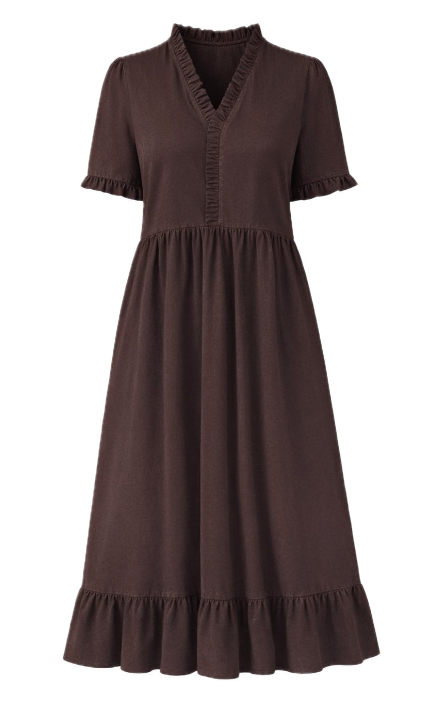 Say INA Copenhagen Kjole - Catja Summer Long - Dark Brown