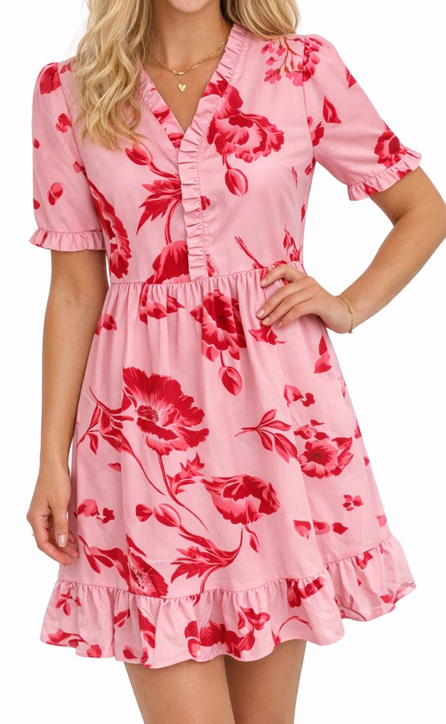 Say INA Copenhagen Kjole - Catja Summer - Rosy Flower