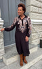 Say INA Copenhagen Kjole - Celeste LS - Black W. Paisley