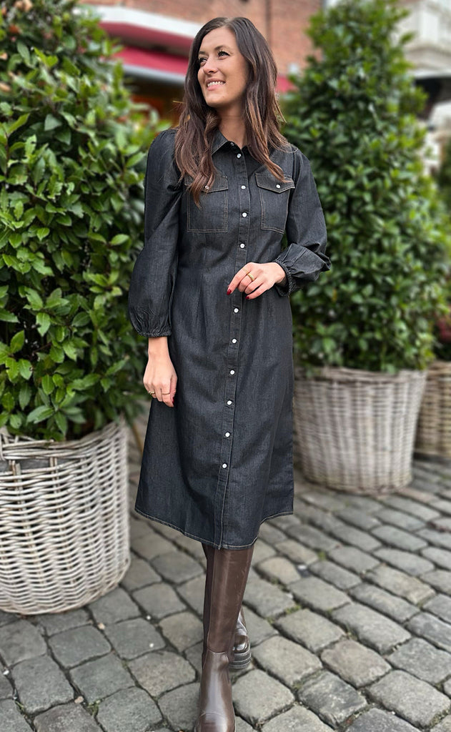 Say INA Copenhagen Kjole - Detia - Black Denim