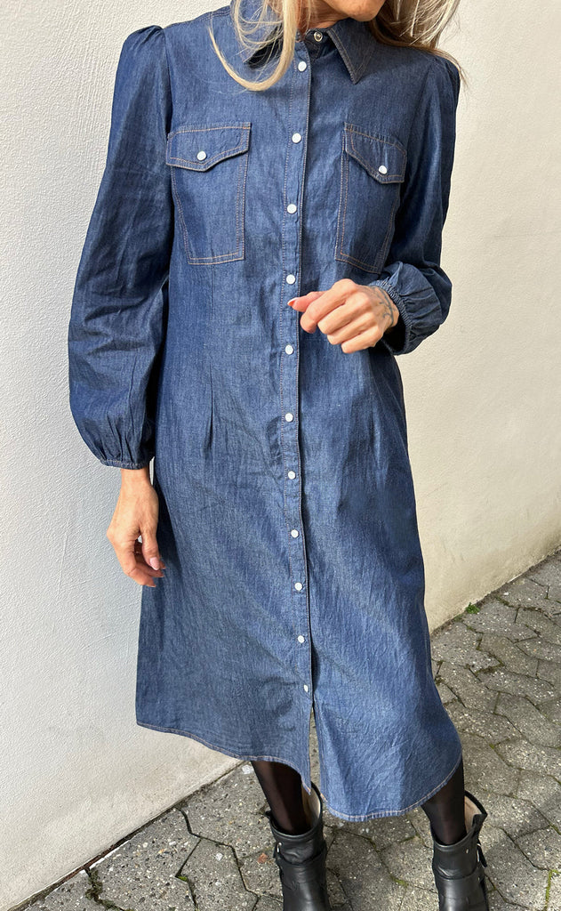 Say INA Copenhagen Kjole - Detia - Denim Blue